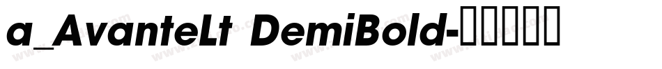 a_AvanteLt DemiBold字体转换